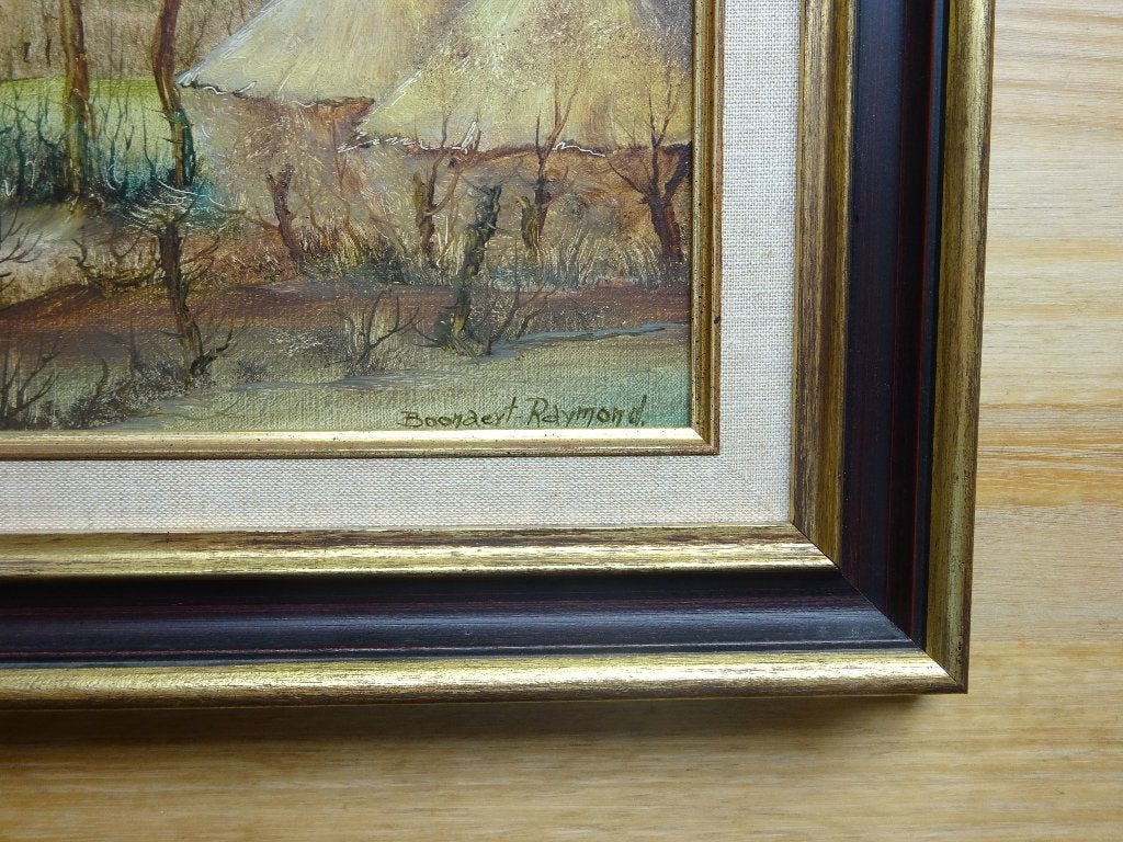 Raymond Boonaert, doek, 30 c 24 cm, Hooimijten, Enlèvement ou Envoi