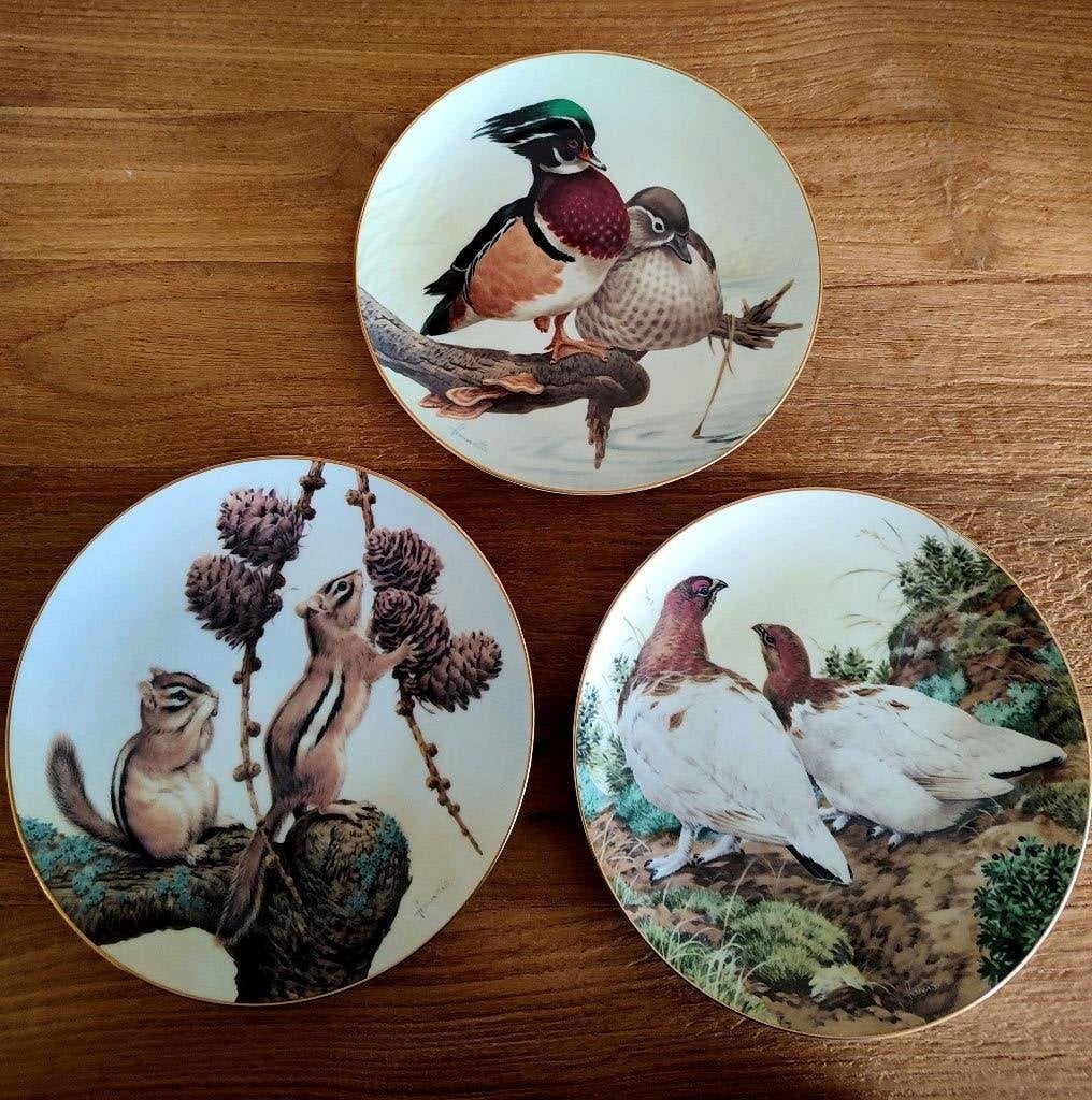 Lot assiettes de collection The Forest Year, John Francis, Enlèvement ou Envoi