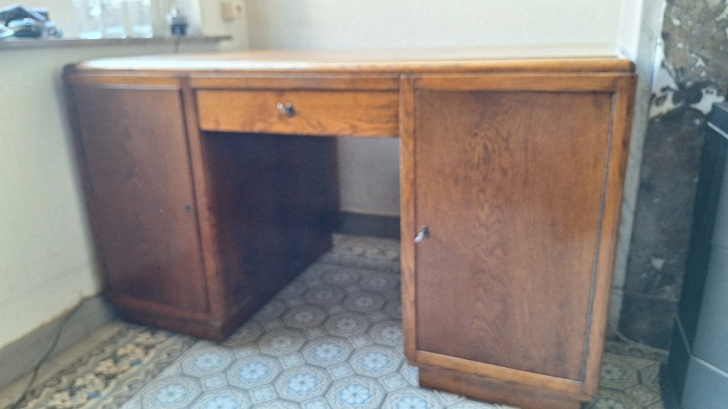vintage bureaumeubel, Maison & Meubles, Bureaux, Autres types, Vintage, Avec tiroirs, Enlèvement