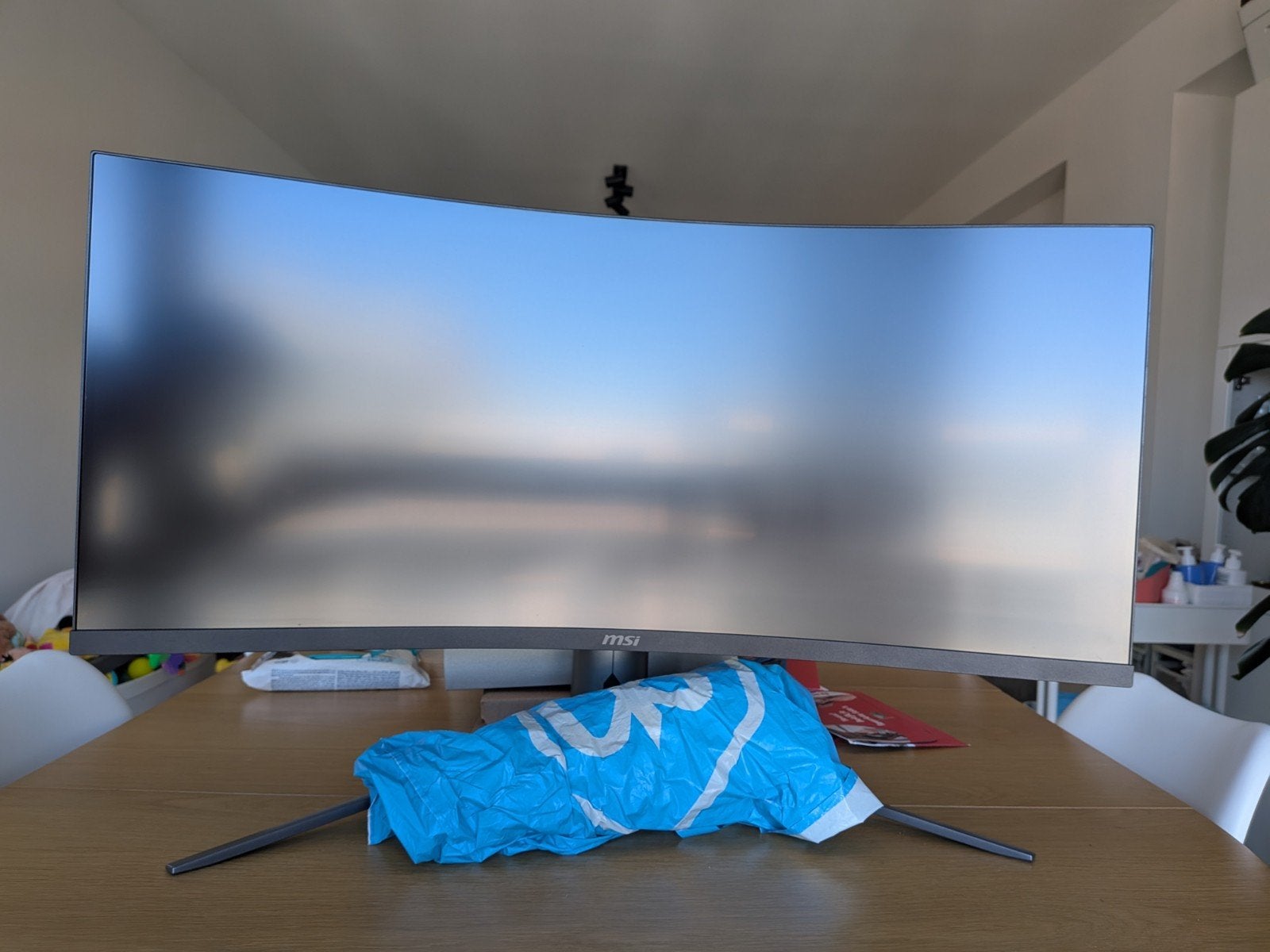 Monitor MSI mag345cqr 34" UW 3440x1440 180Hz + monitor arm, Computers en Software, MSI, VA, Zo goed als nieuw, 1 tot 2 ms