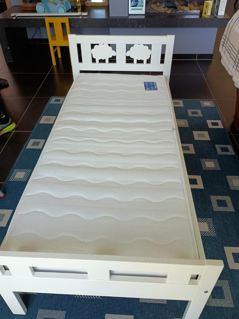 Kinderbed 70x160, Ophalen, Gebruikt, Wit, 190 cm of minder