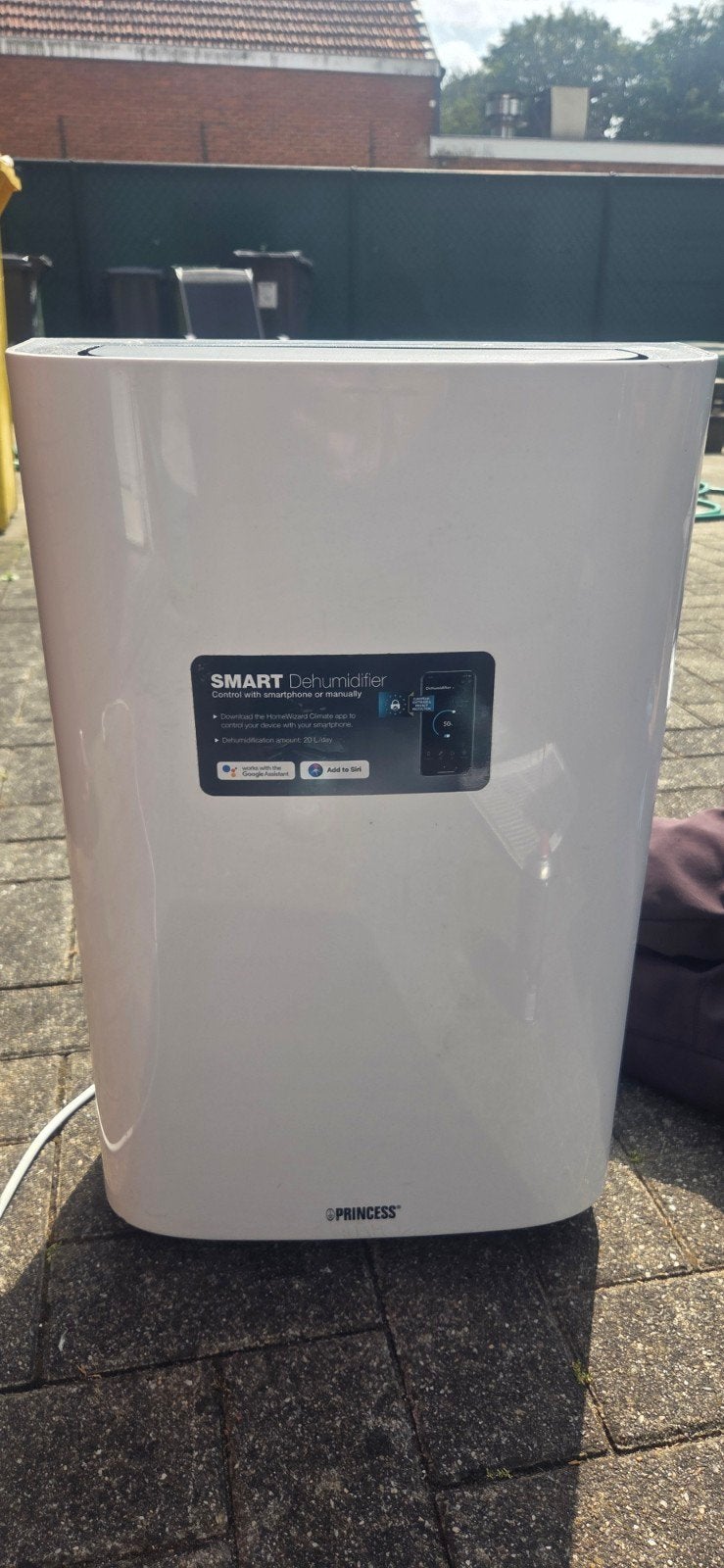 princess smart luchtontvochtiger/ventilator 20L per dag, Ophalen