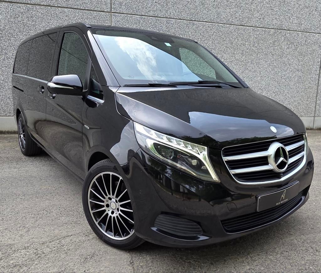 Mercedes-Benz V250 **DUBBEL CABINE*LONG CHASSIS*GARANTIE**, Auto's, Mercedes-Benz, Automaat, Monovolume, 4 cilinders, Zwart