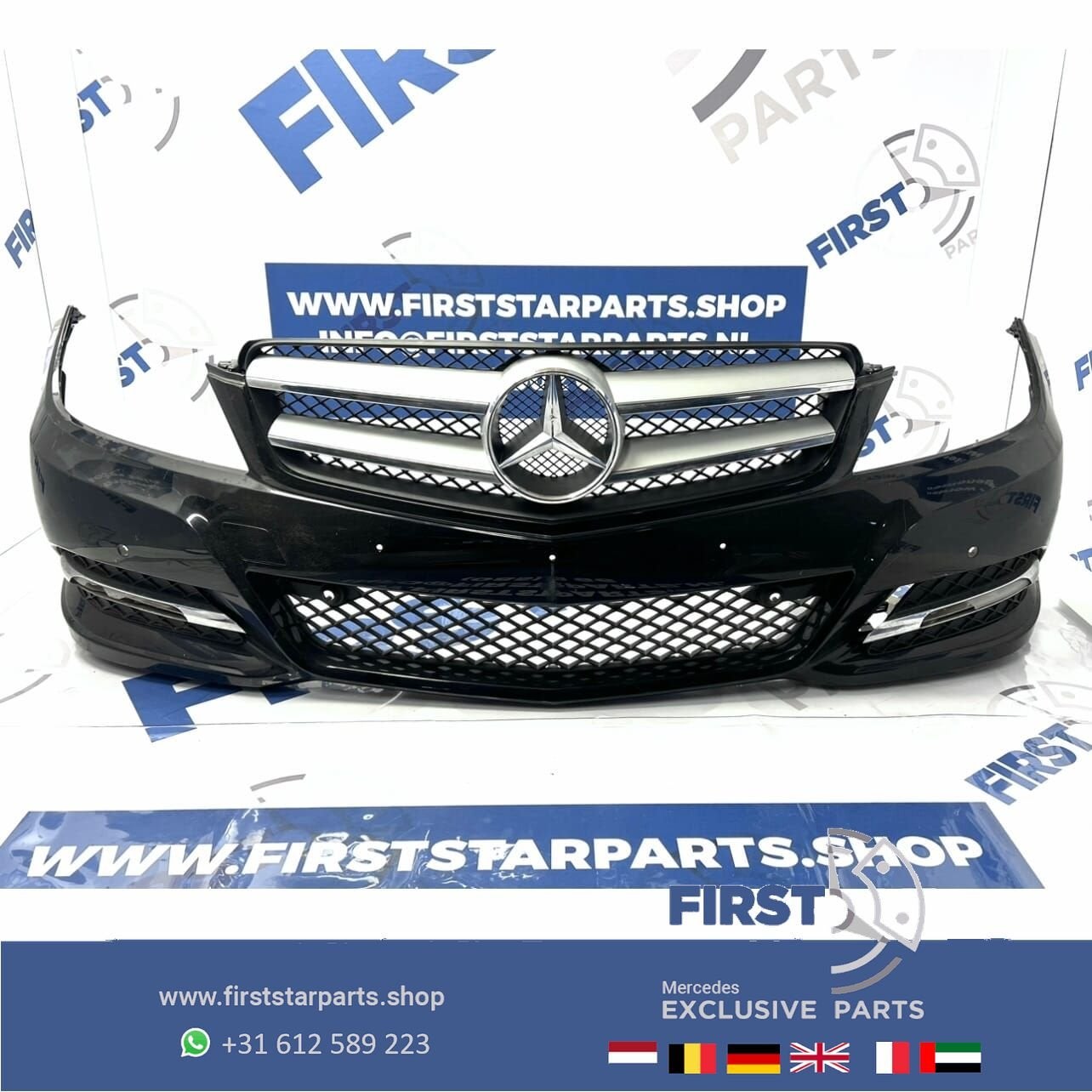 W204 C204 Mercedes C Klasse FACELIFT VOORBUMPER COMPLEET + G, Autos : Pièces & Accessoires, Carrosserie & Tôlerie, Utilisé, -