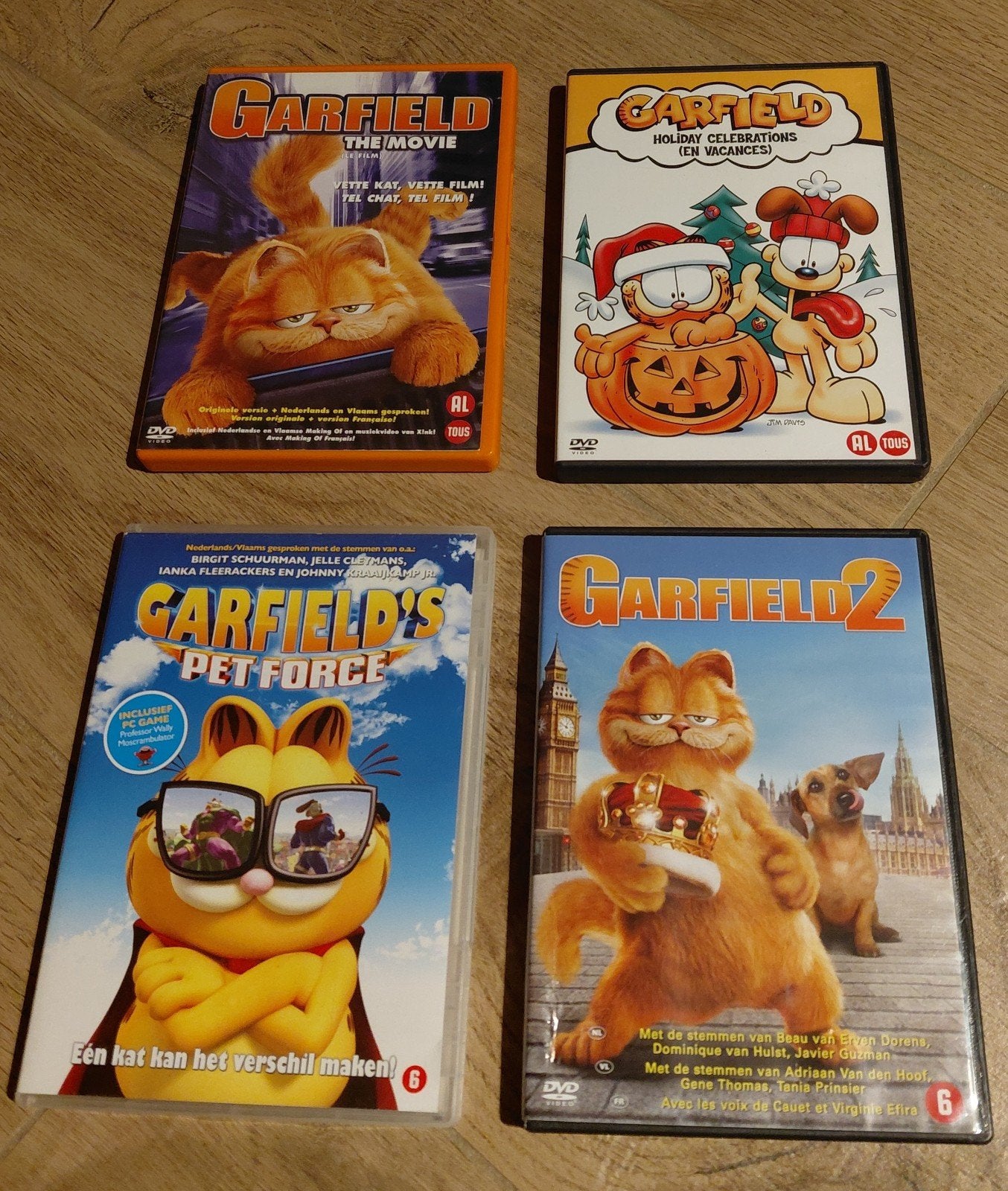 Garfield dvd collectie 4 films, Cd's en Dvd's, Ophalen of Verzenden