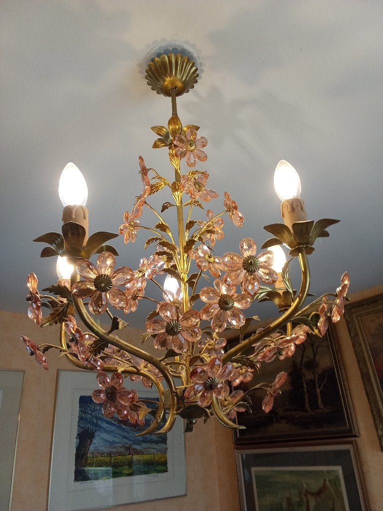 lustre murano vintage, Hollywood regency, Verre, Enlèvement, Utilisé