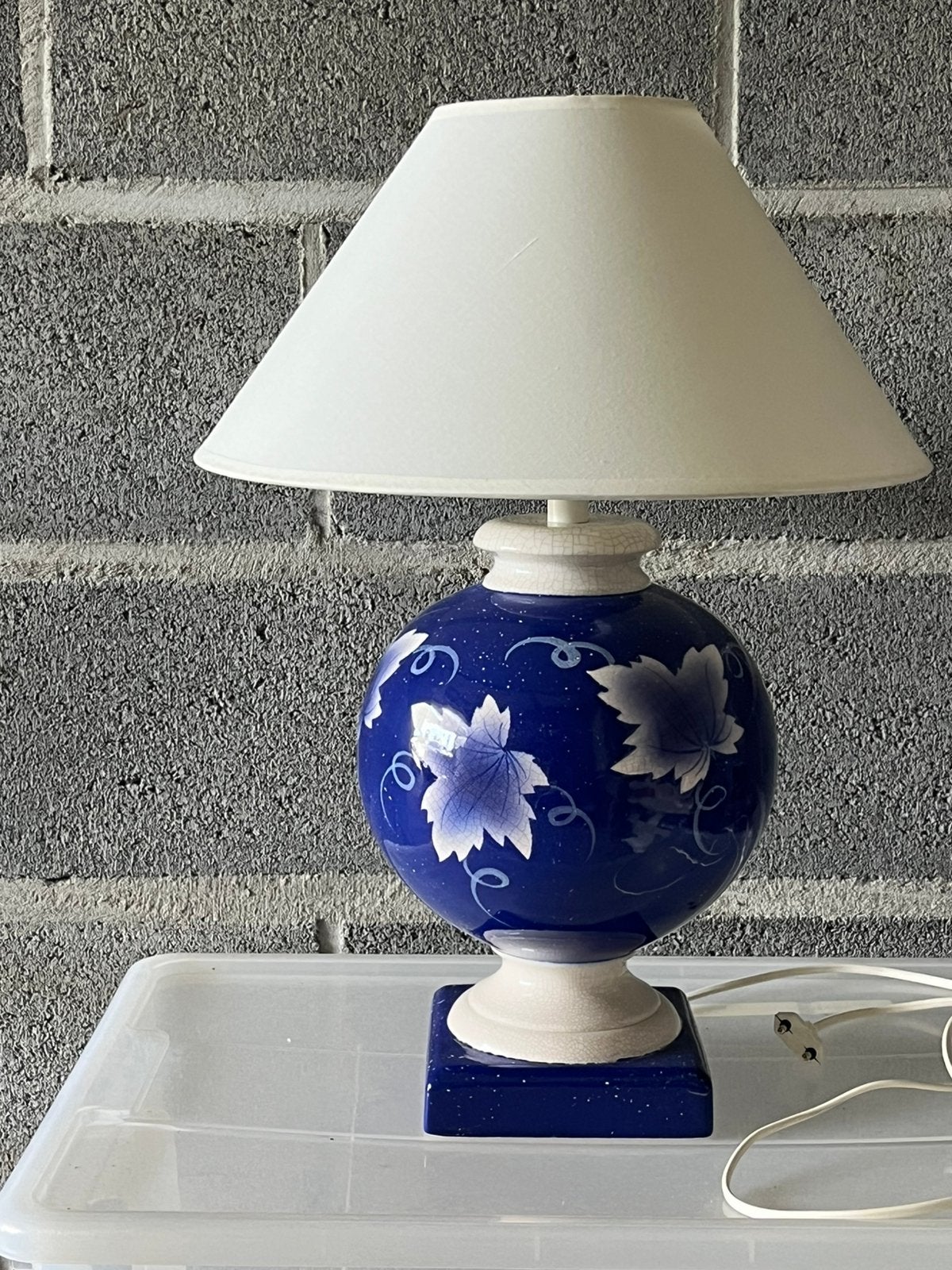 Tafellamp L. Drimmer, Blauw, Ophalen, Zo goed als nieuw, Keramiek