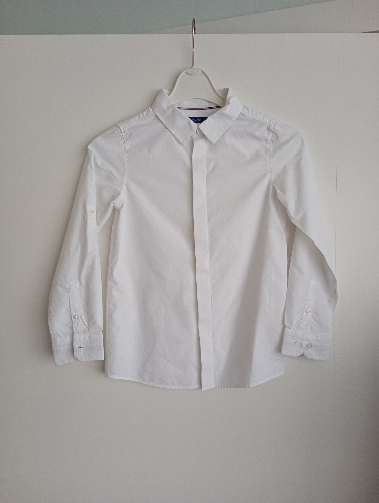 hemdje wit maat 128, Okaidi, Overhemd of Blouse, Ophalen of Verzenden, Zo goed als nieuw