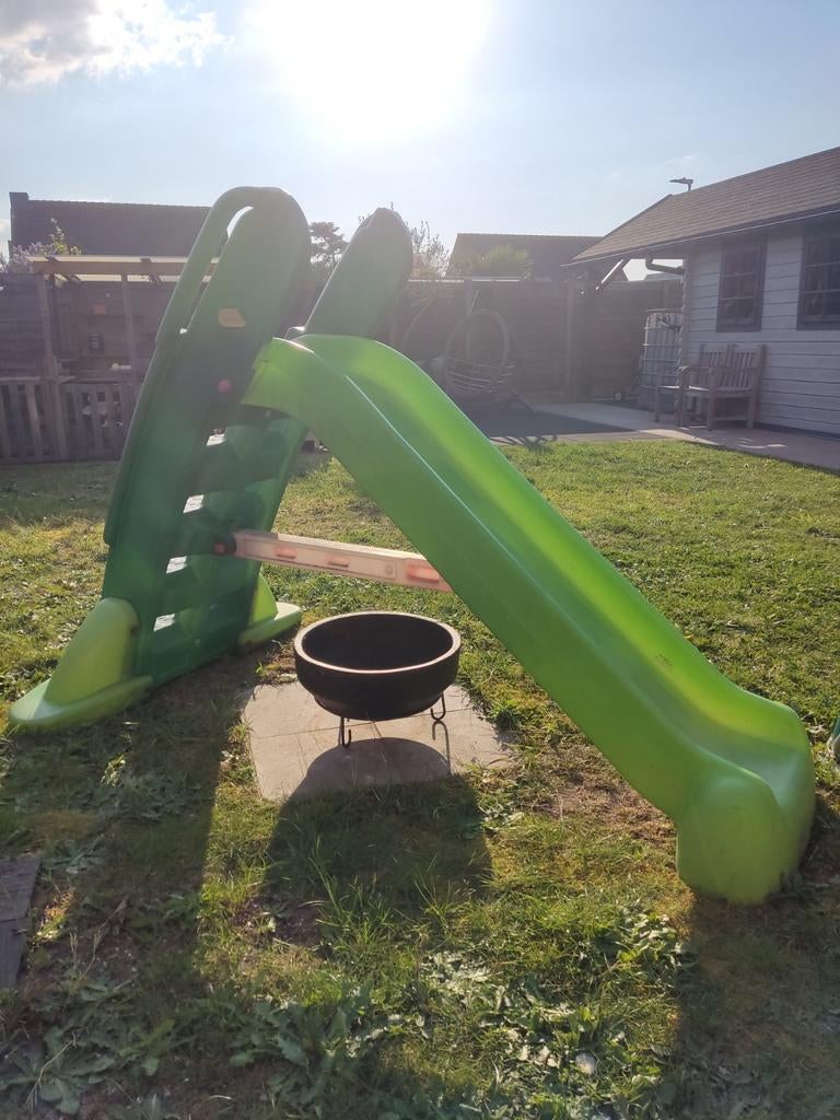 Grote glijbaan little tikes groen met versterkte treden, Ophalen, Glijbaan