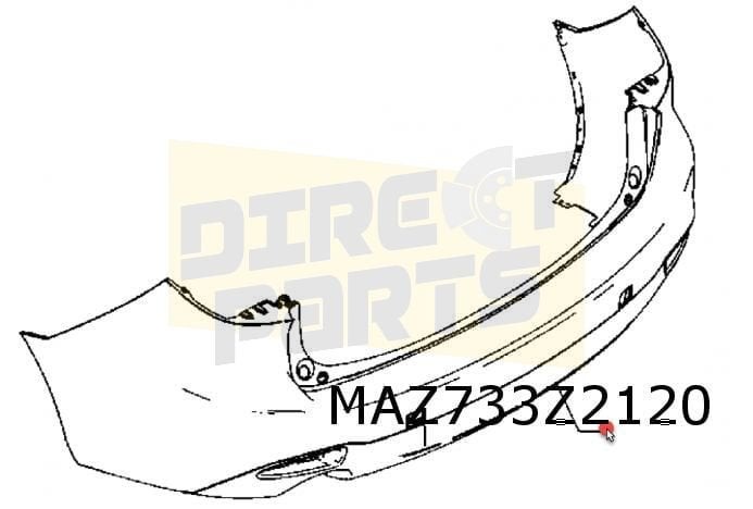 Mazda 6 wagon (9/12-) achterbumper (bij PDC) (te spuiten) Or, Neuf, Arrière, -, Mazda
