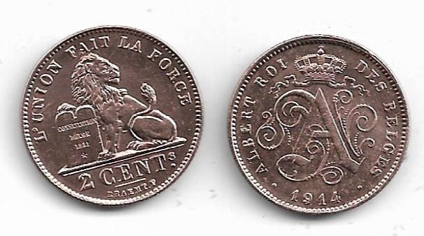 België: 2 cent 1914 FR in FDC!! = de zeldzaamste= morin 314, Postzegels en Munten, Verzenden, Losse munt