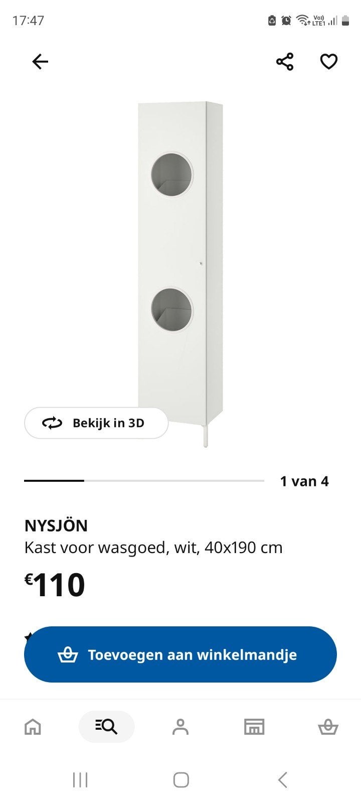 kast voor vuile was, Enlèvement, Neuf