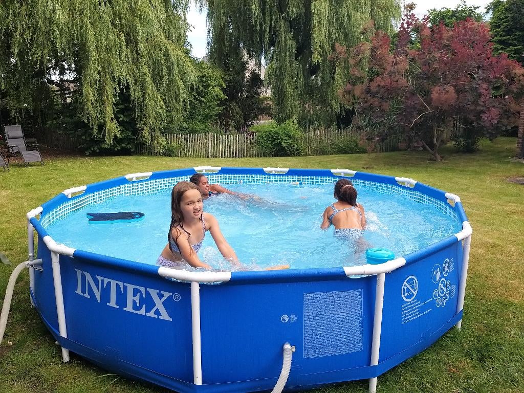 Intex Zwembad Ø: 366 cm H: 76 cm, Ophalen, Gebruikt, Minder dan 80 cm, Rond