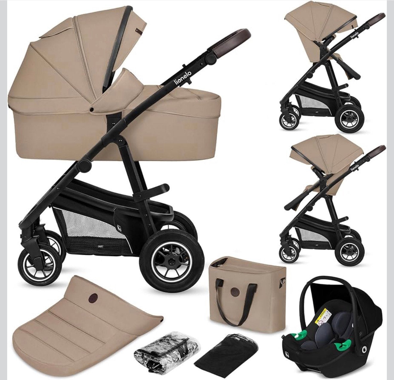 Lionelo Bianka 3-in 1 combi kinderwagen, Kinderen en Baby's, Ophalen, Nieuw, Kinderwagen