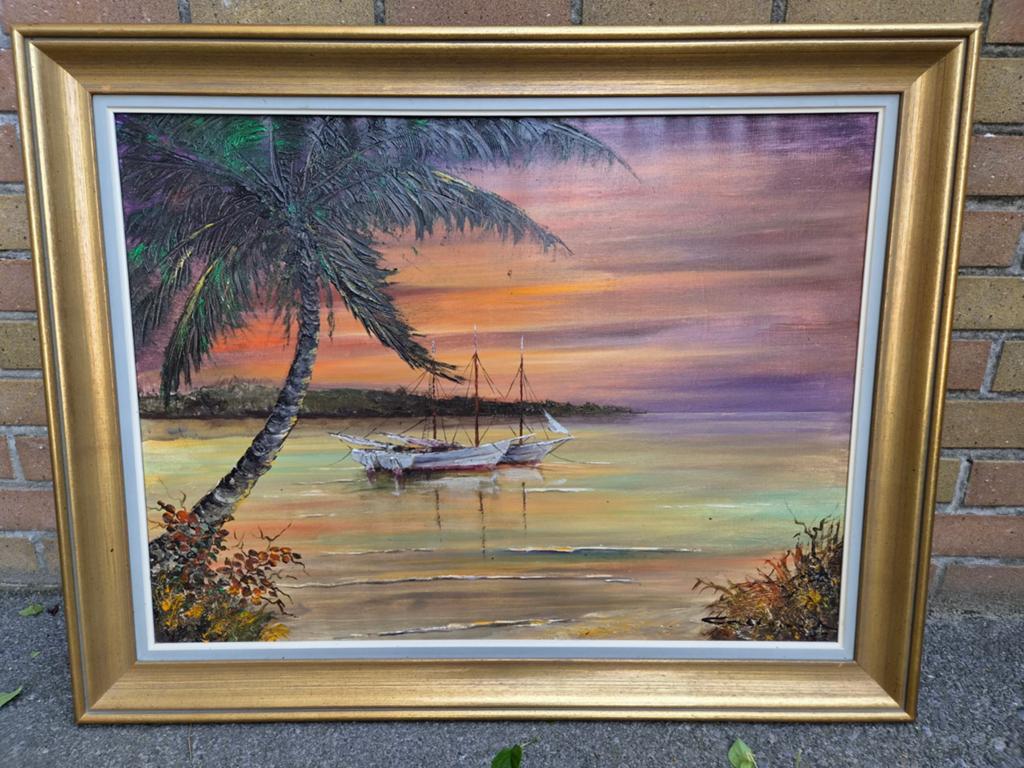 Schilderij zonsondergang op Tenerife Callaert, Enlèvement