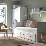 Ikea Hemnes bedbank, Comme neuf, 200 cm, Blanc, Enlèvement