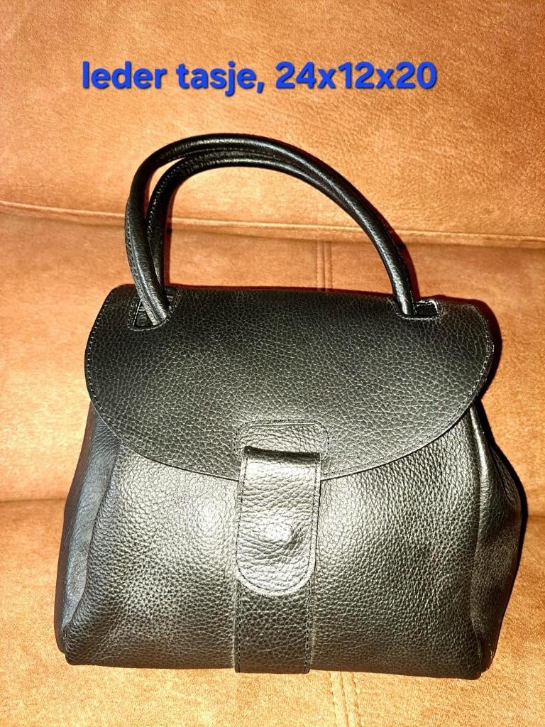Elegante lederen handtas, Enlèvement ou Envoi, Neuf, Noir, Sac à main