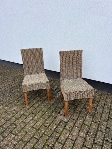 rotan stoelen 2, Ophalen, Twee, Bruin, Rotan, mid century, vintage