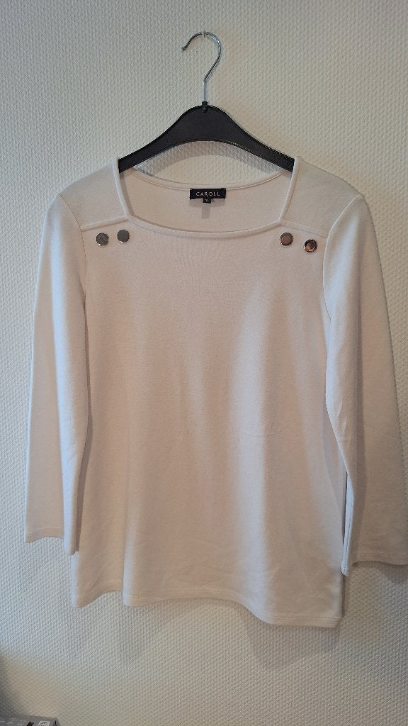 Blouse CAROLL - S, Caroll, Wit, Ophalen of Verzenden, Zo goed als nieuw