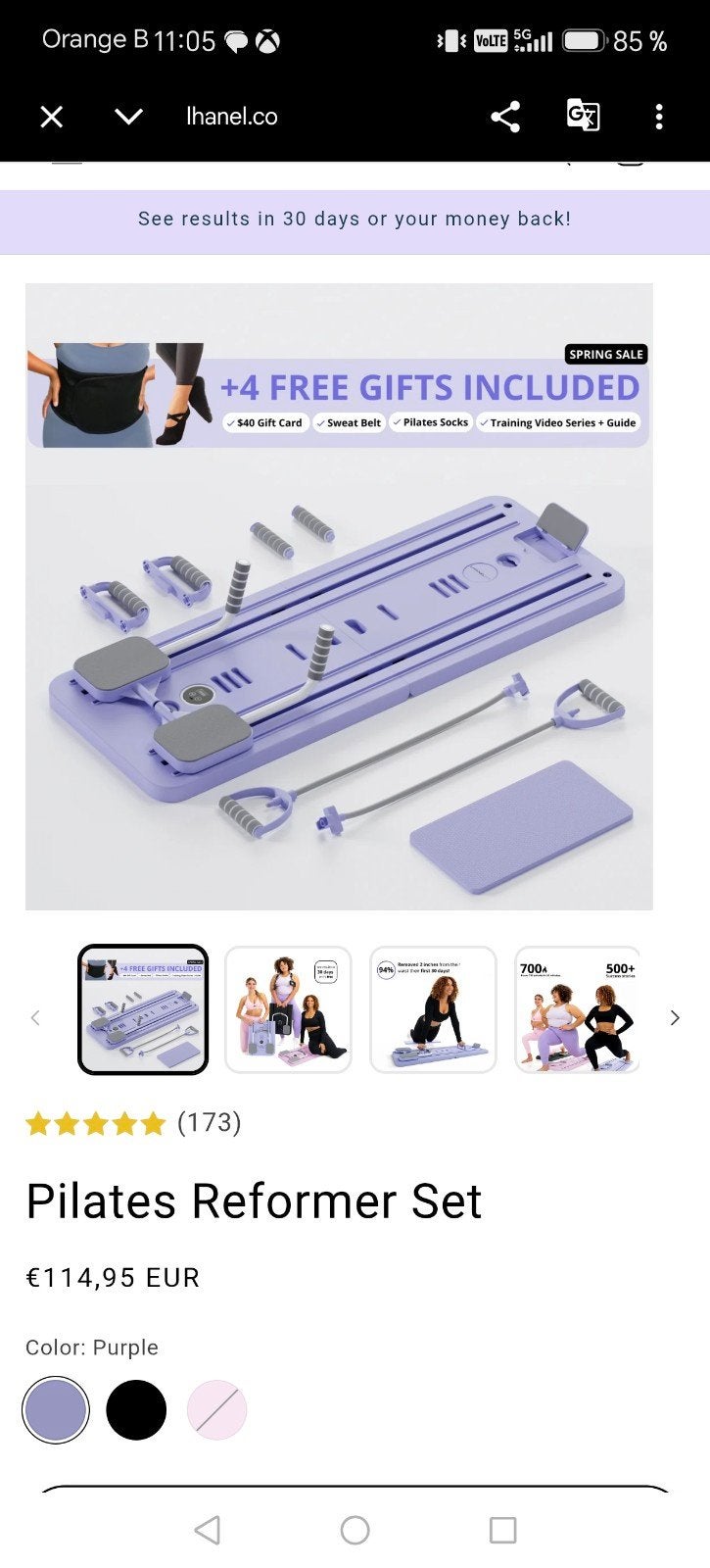Pilates Reformer Set entraînement kit, Enlèvement ou Envoi
