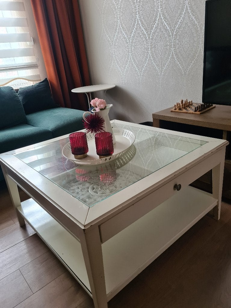 ​Superbe Table + 4 Chaises Capitonnées, Le style Campagne Chic, Enlèvement, Utilisé, Quatre