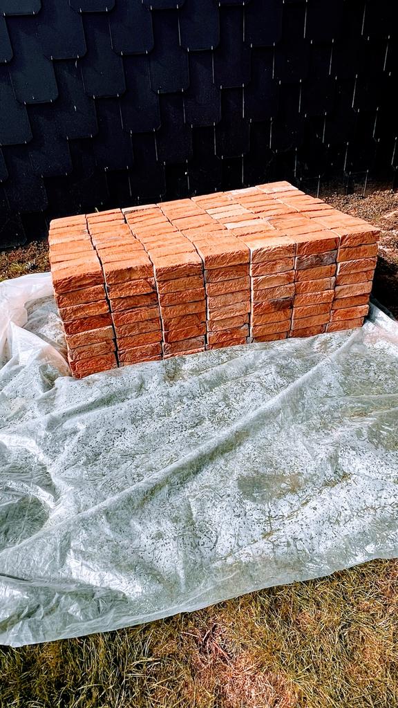 Briques 214x101x64 jaune Rosé, Enlèvement, Comme neuf, Briques