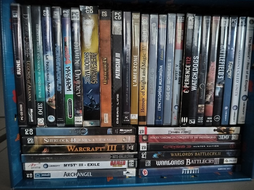 Anciens jeux PC, lot de 50, 1 joueur, À partir de 12 ans, Aventure et Action, Enlèvement
