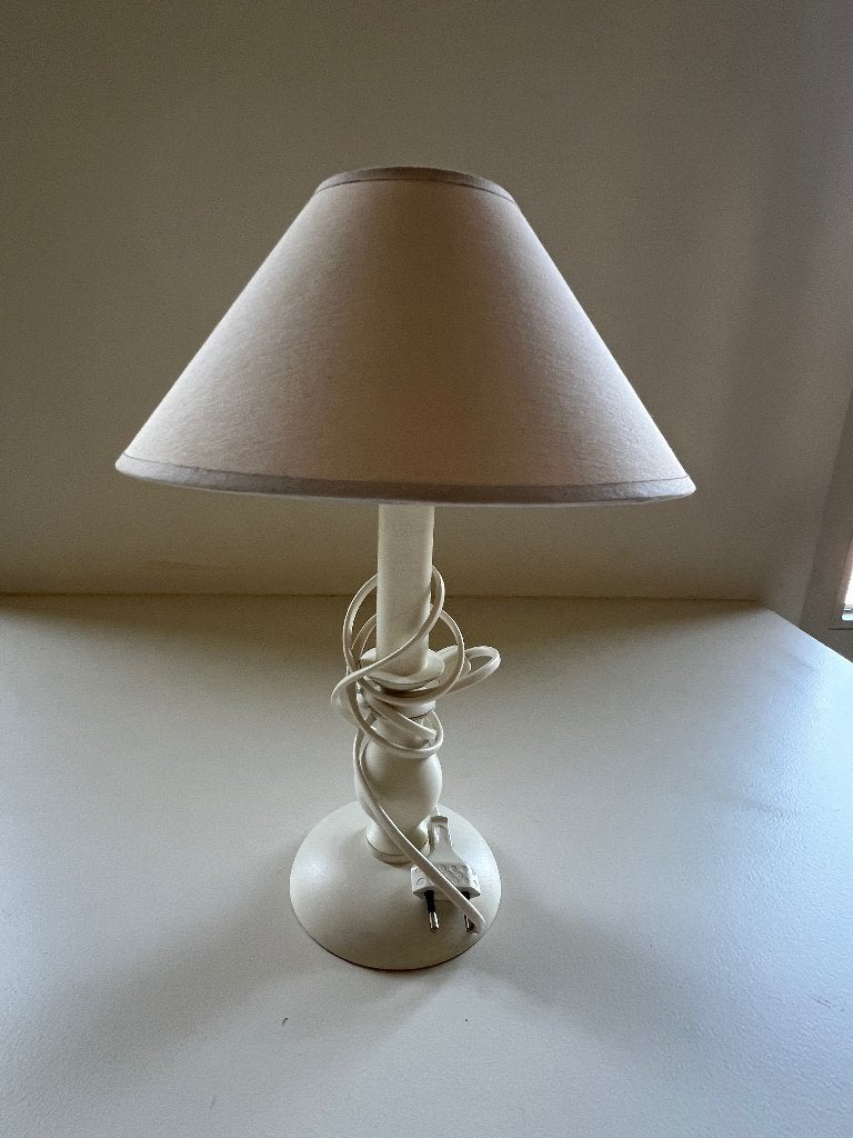 Petite lampe de table blanche, Campagne, Enlèvement ou Envoi, Blanc, Comme neuf