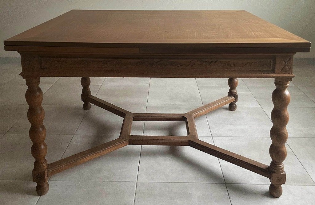 Uitschuifbare antieke tafel, Antiek en Kunst, Antiek | Meubels | Tafels, Ophalen