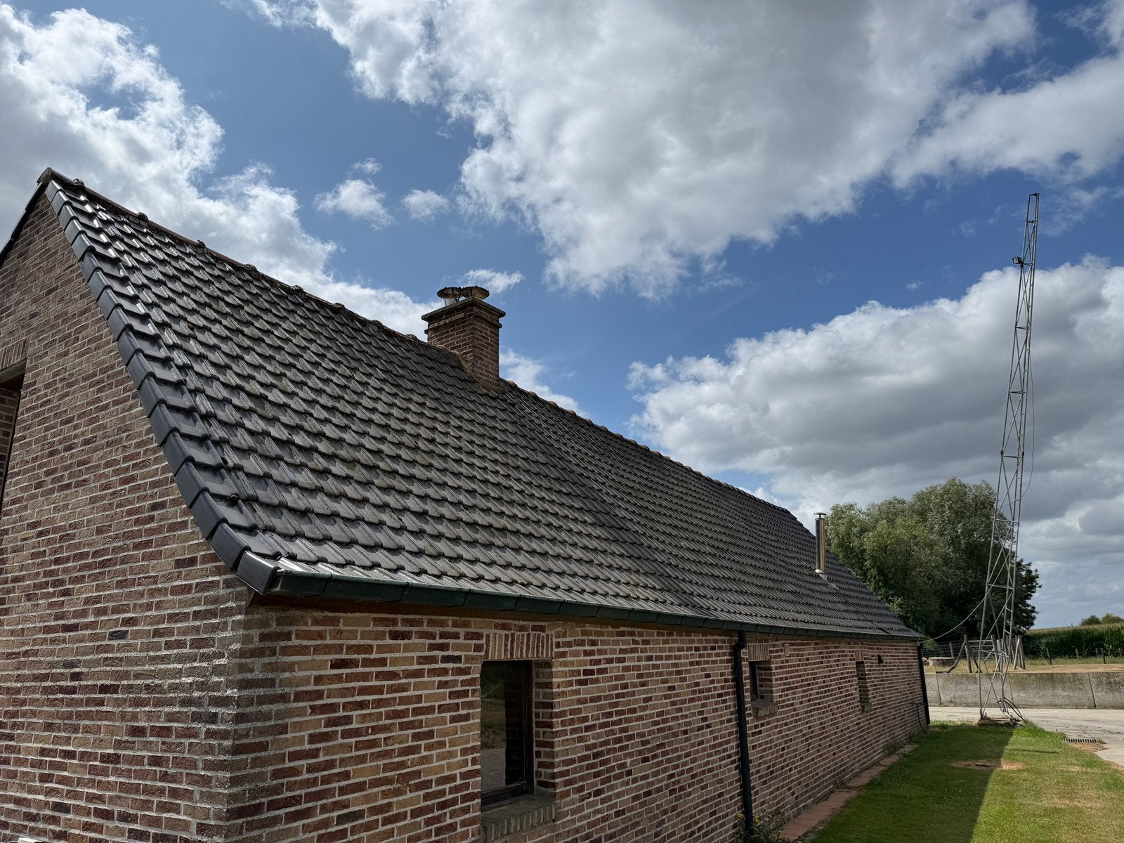 Dakpannen Pottelberg n 4 - Courtrai, Doe-het-zelf en Bouw, Dakpannen en Dakbedekking, Ophalen, Gebruikt, Blauw, Dakpannen