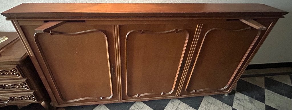 Lit en bois massif, Maison & Meubles, 100 cm, Une personne, Brun, Enlèvement
