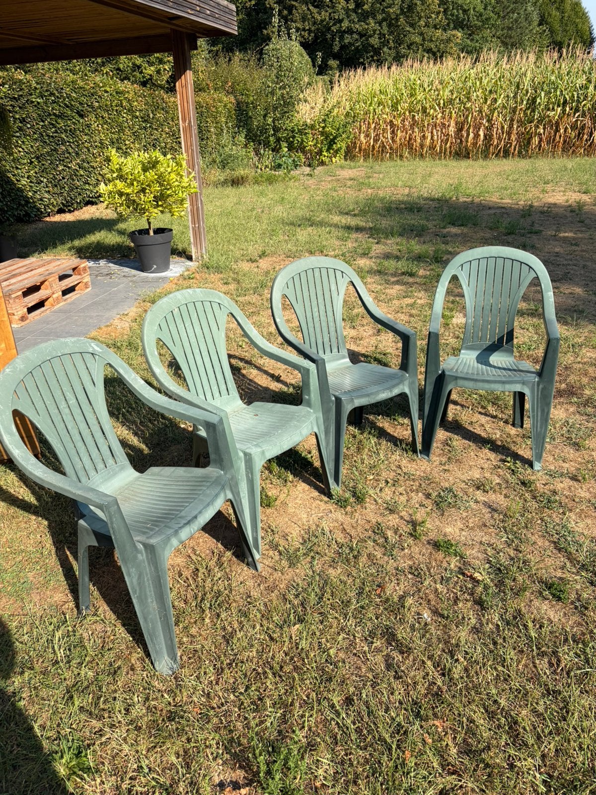 4 tuinstoelen gratis af te halen, Tuin en Terras, Ophalen, Gebruikt