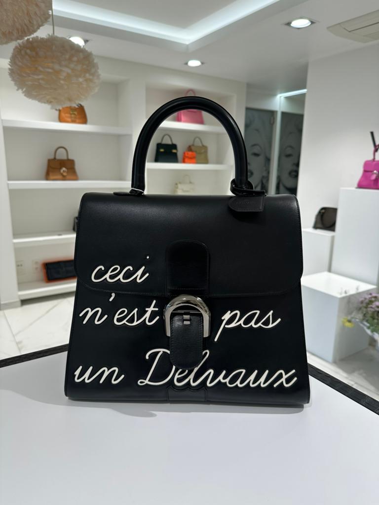 Delvaux Brillant L'Humour GM, Handtassen en Accessoires, Tassen | Damestassen, Ophalen, Gebruikt, Zwart, Handtas
