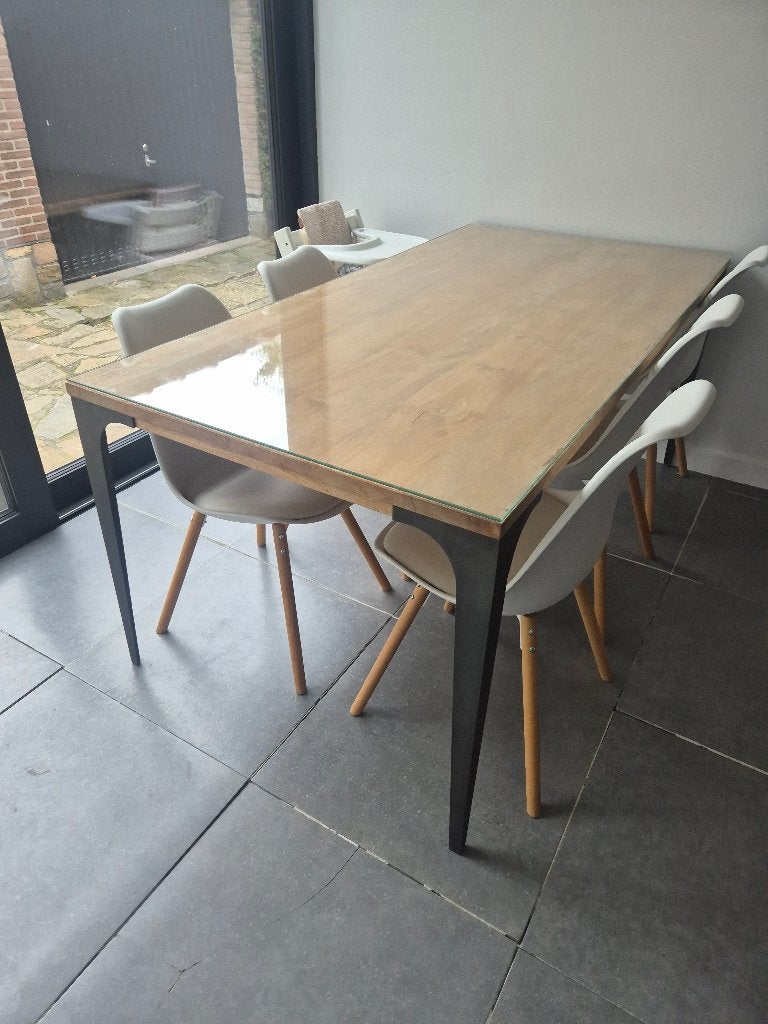 Eettafel Maisons du Monde - Metropolis Mango, Huis en Inrichting, Ophalen, Gebruikt, Mangohout, 50 tot 100 cm