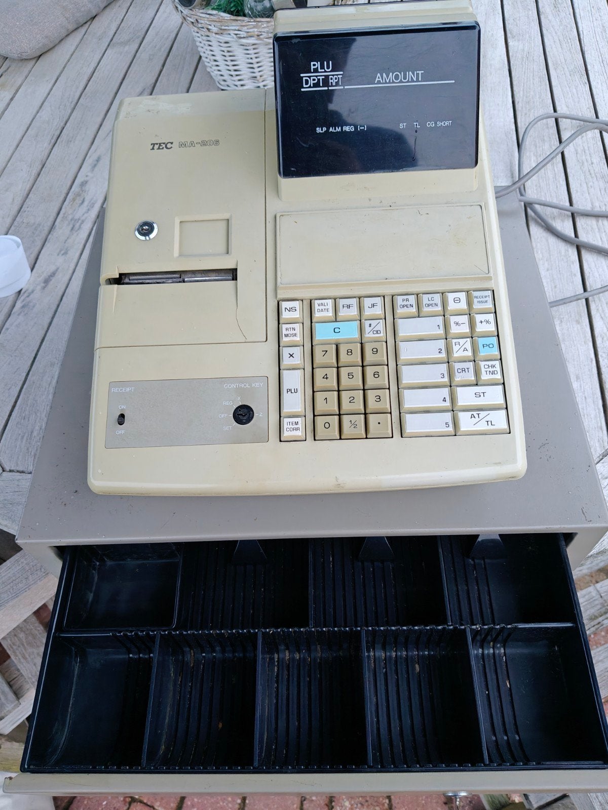 Vintage Kassa TEC MA-206 voor onderdelen, herstellen of deco, Informatique & Logiciels, Ordinateurs Vintage, Enlèvement