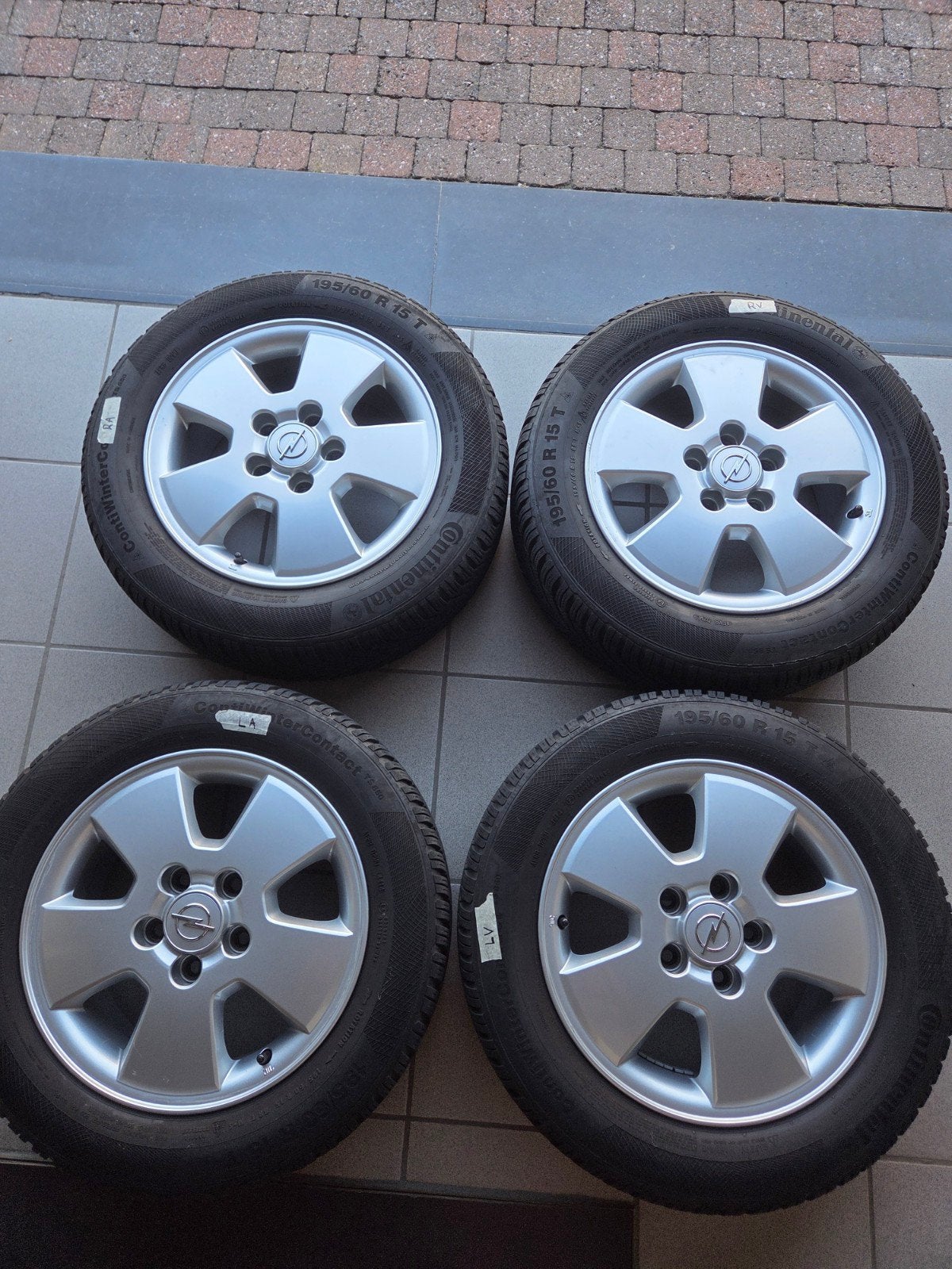 Set winterbanden en velgen Opel Astra G., Auto-onderdelen, Banden en Velgen, Ophalen, Gebruikt, 15 inch, Banden en Velgen