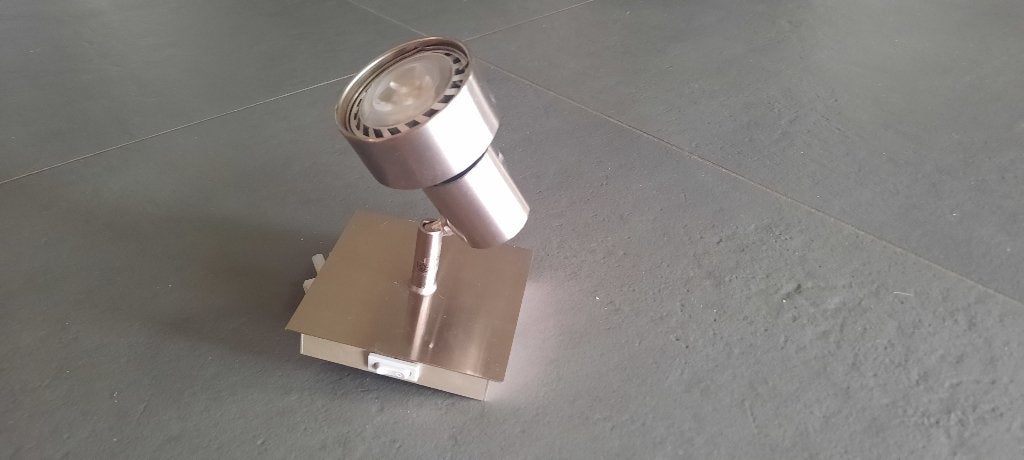 Inox lichtarmatuur, Huis en Inrichting, Ophalen, Overige materialen, Geschikt voor plafondmontage, GU10