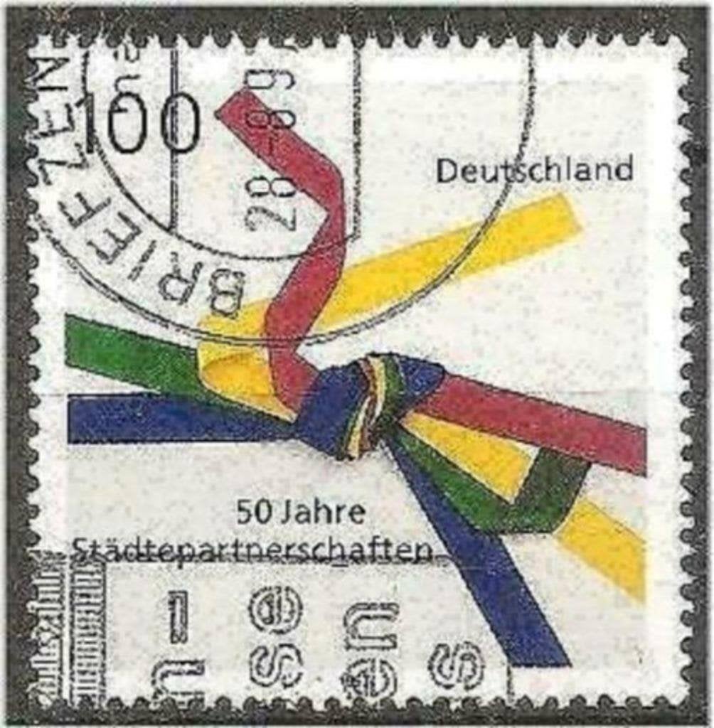 Duitsland 1997 - Yvert 1749 - Partnership van steden (ST), Verzenden, Gestempeld