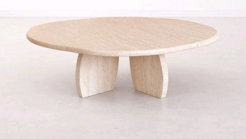 table basse en travertin, Maison & Meubles, Enlèvement