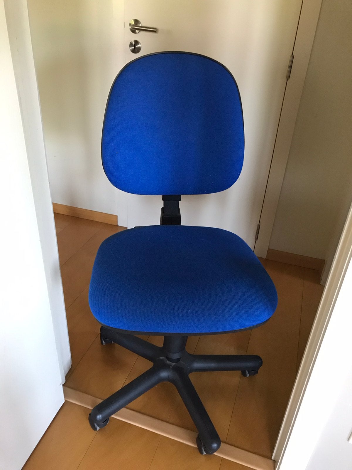 Chaise de bureau en tissu bleu reglable, Enlèvement, Utilisé, Bleu, Chaise de bureau