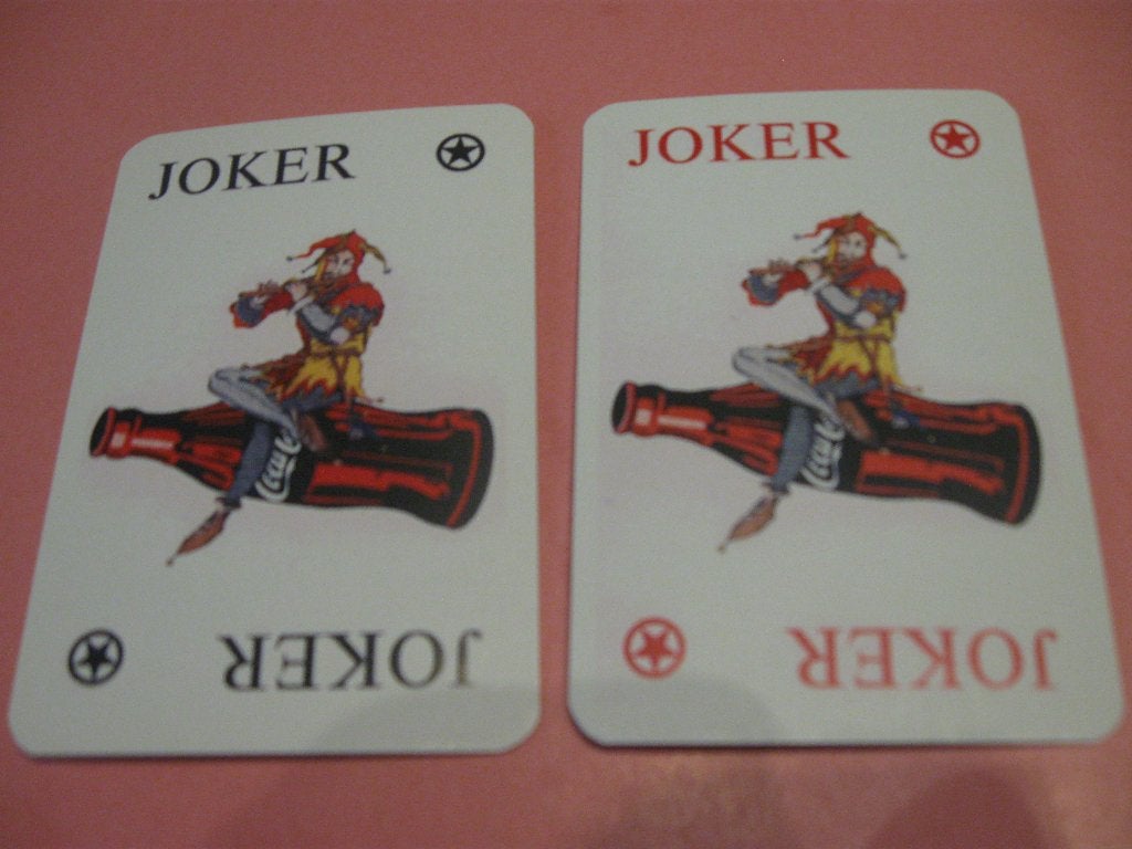 2 mooie jokers - speelkaarten Coca - cola (9), Ophalen of Verzenden, Zo goed als nieuw, Joker(s)