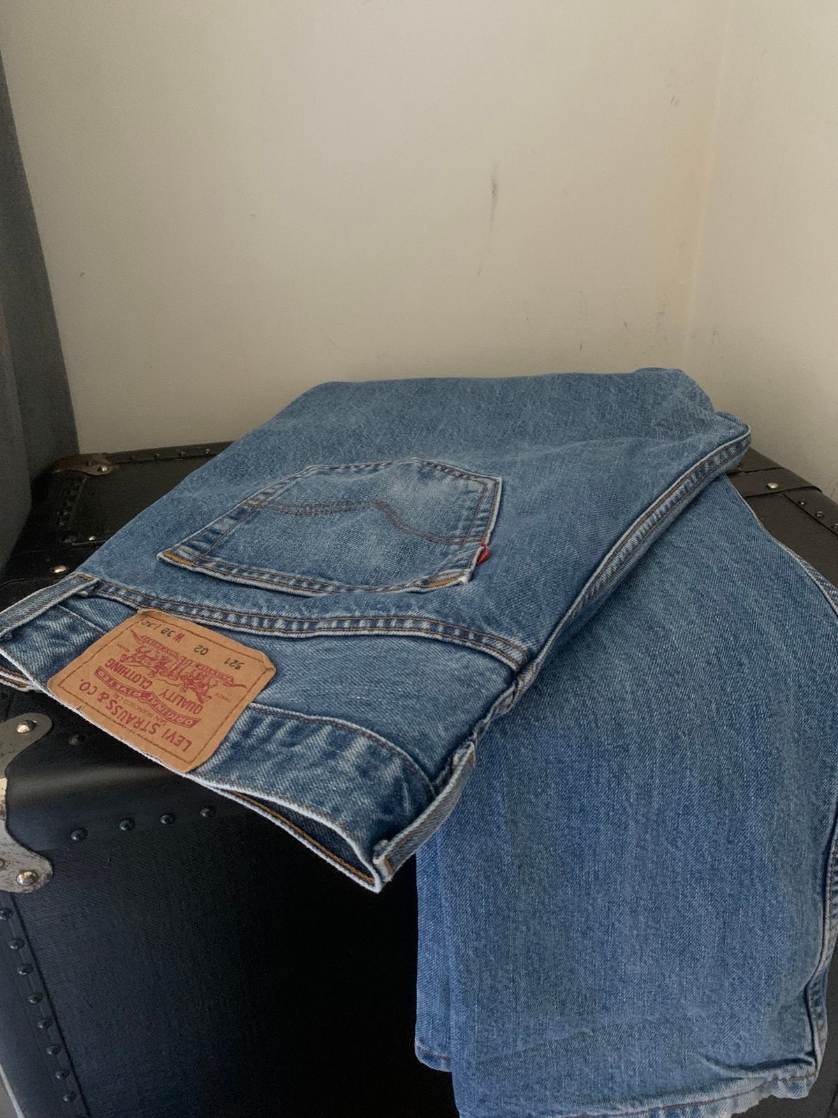 Jean Levi’s 521 - denim vintage clair T: W38 L32, Enlèvement ou Envoi, Porté, Bleu