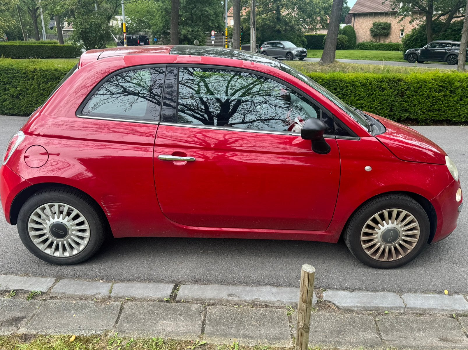 Fiat 500 / 1.2 benzine / Airco Leder Pano dak / 142000 kms, Leder, Bedrijf, Te koop, Benzine