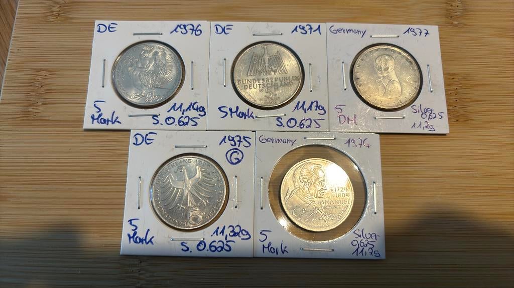 5x 5DM, Ophalen, Munten