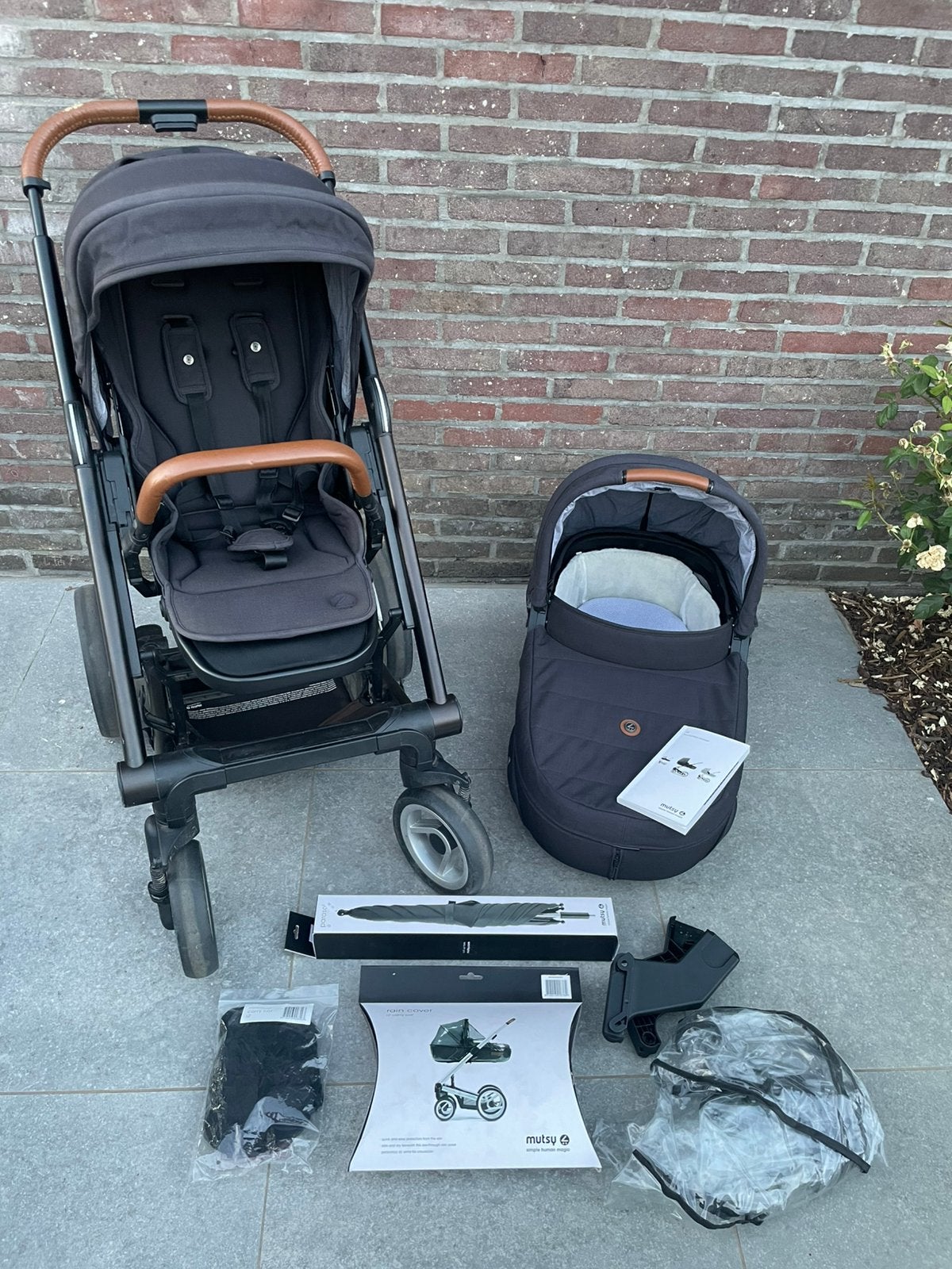 Complete Mutsy I2 kinderwagen + accesoires, Enlèvement, Utilisé, Poussette, Avec nacelle