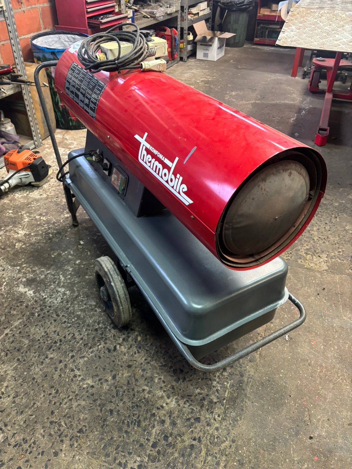 Warmeluchtblazer-kanon Thermobile TA40 met thermostaat, Doe-het-zelf en Bouw, Ophalen, Zo goed als nieuw, Thermostaat