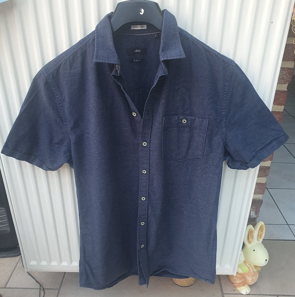 Hemd slim fit van JBC maat S, Enlèvement ou Envoi, Tour de cou 38 (S) ou plus petit, Porté, Bleu