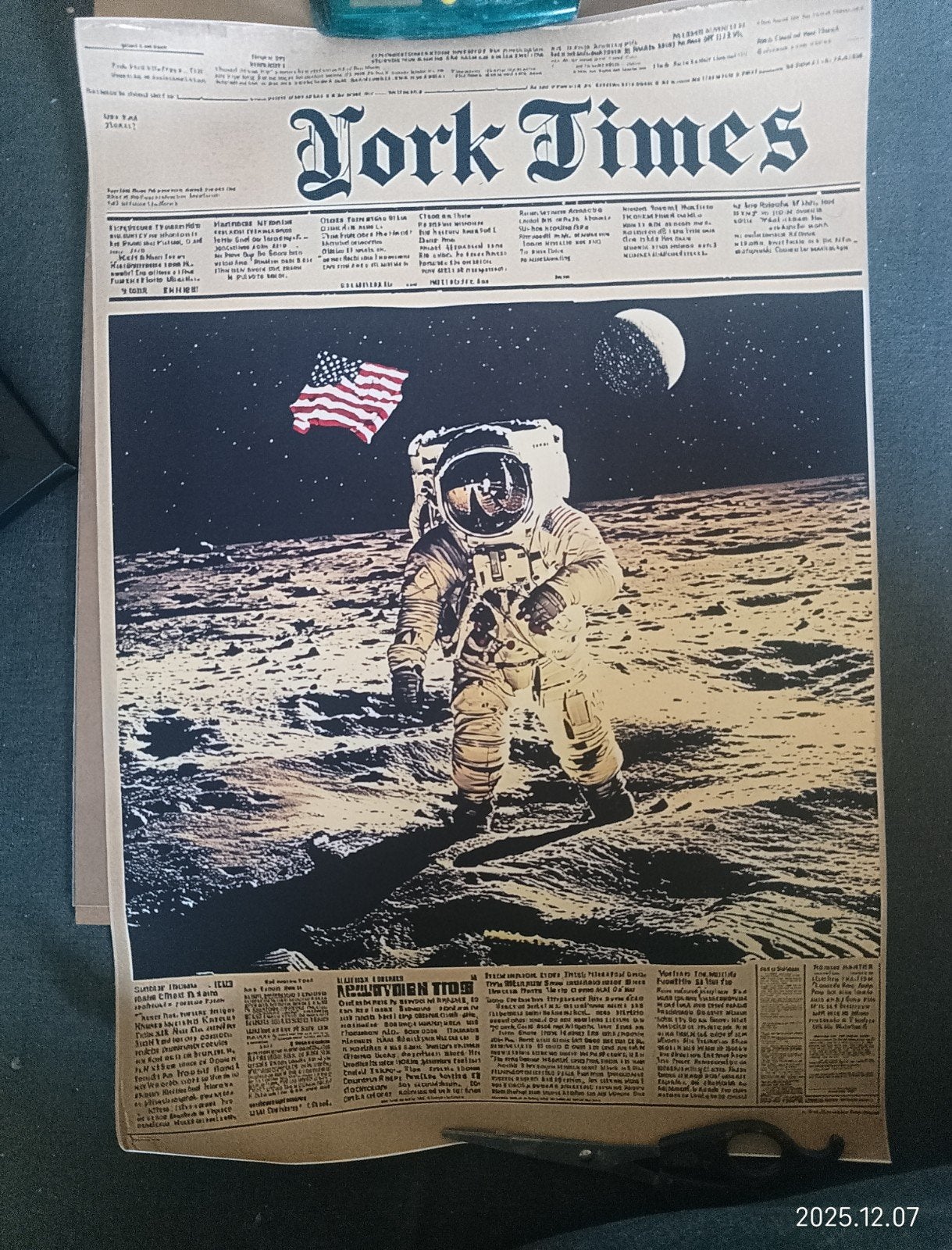 NASA  1st Mond landing New York times, Ophalen of Verzenden
