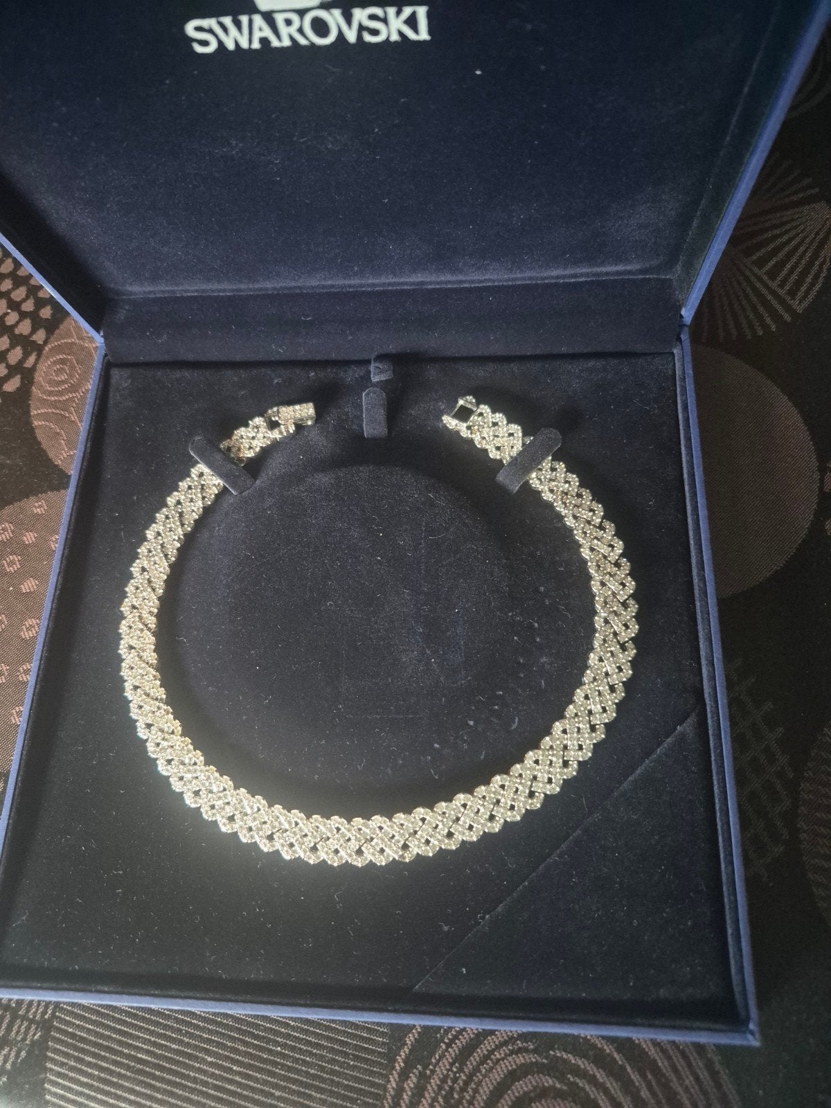 Titel:Prachtige Swarovski Diamanta Ketting / Collier, Handtassen en Accessoires, Kettingen, Overige materialen, Wit, Zo goed als nieuw