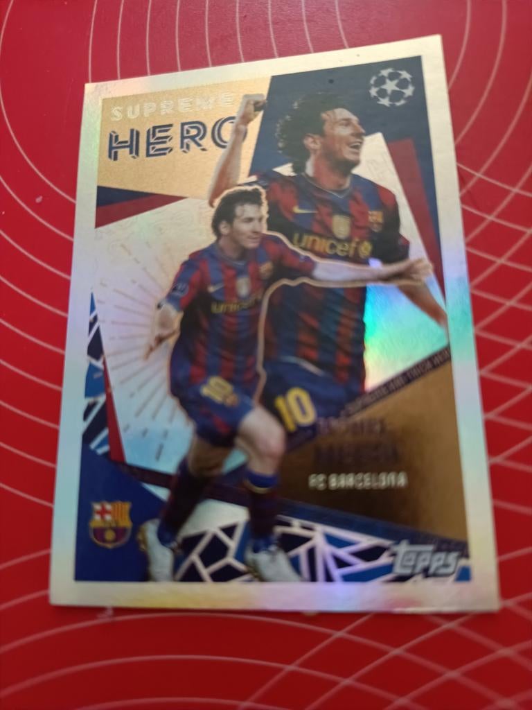 Sticker Messi Barcelona Hero Topps Champions League  2025/26, Ophalen of Verzenden, Sticker